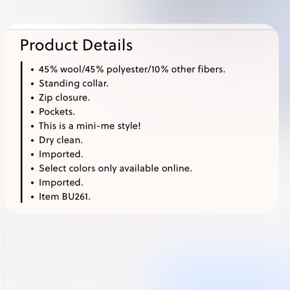 J. Crew coat. Bought brand new - Picture 4 of 4